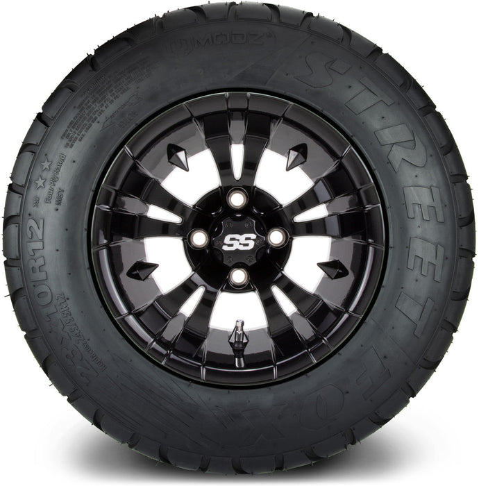 MODZ 12' Vampire Glossy Black - Tire and Wheel Combo