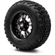MODZ® 12" Vampire Glossy Black Wheels & Off-Road Tires Combo