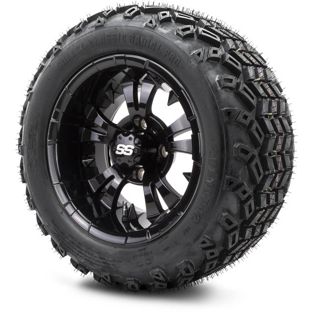 MODZ 12' Vampire Glossy Black - Tire and Wheel Combo