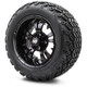 MODZ® 12" Vampire Glossy Black Wheels & Off-Road Tires Combo