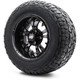 MODZ® 12" Vampire Glossy Black Wheels & Off-Road Tires Combo