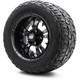 MODZ® 12" Vampire Glossy Black Wheels & Off-Road Tires Combo