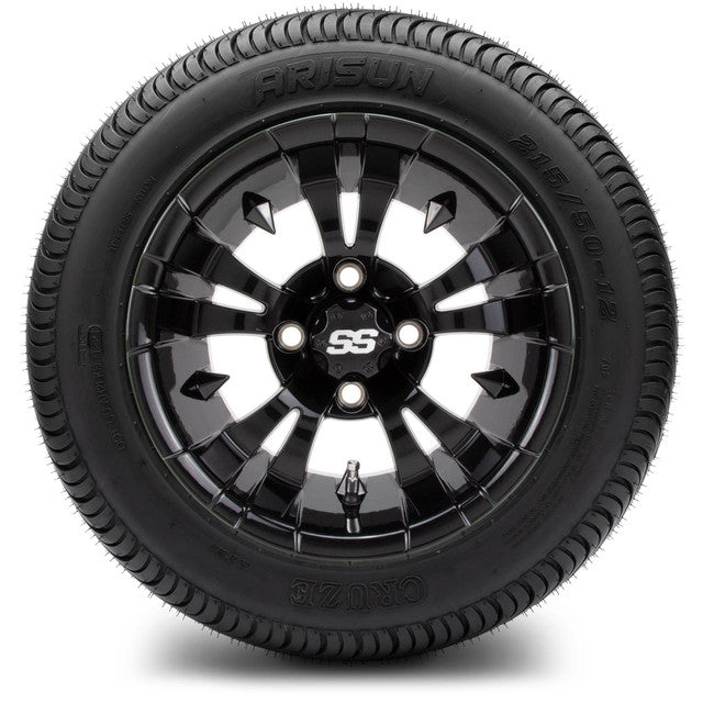 MODZ 12' Vampire Glossy Black - Tire and Wheel Combo