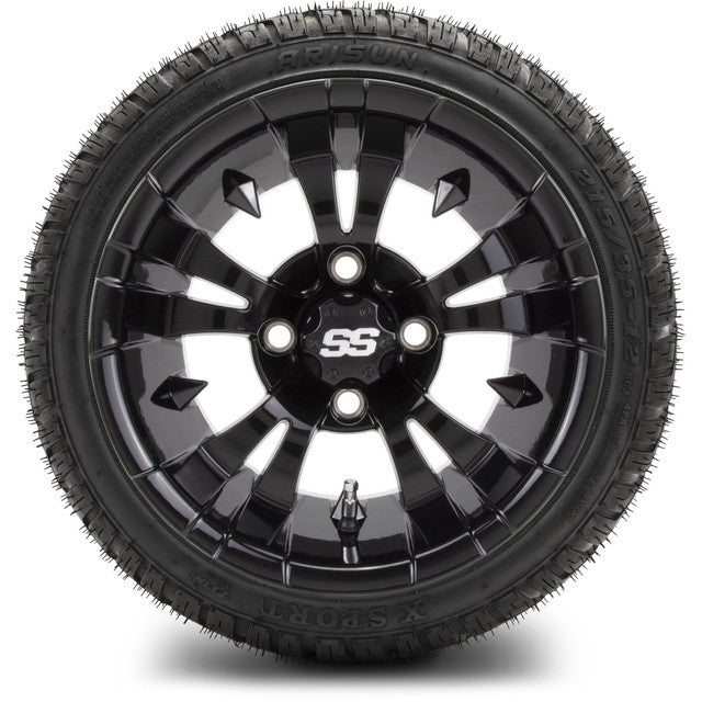 MODZ 12' Vampire Glossy Black - Tire and Wheel Combo