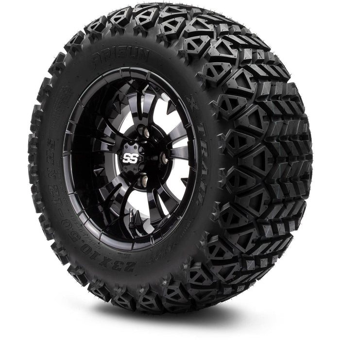 MODZ 12' Vampire Glossy Black - Tire and Wheel Combo