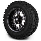 MODZ® 12" Vampire Glossy Black Wheels & Off-Road Tires Combo
