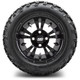MODZ® 12" Vampire Glossy Black Wheels & Off-Road Tires Combo