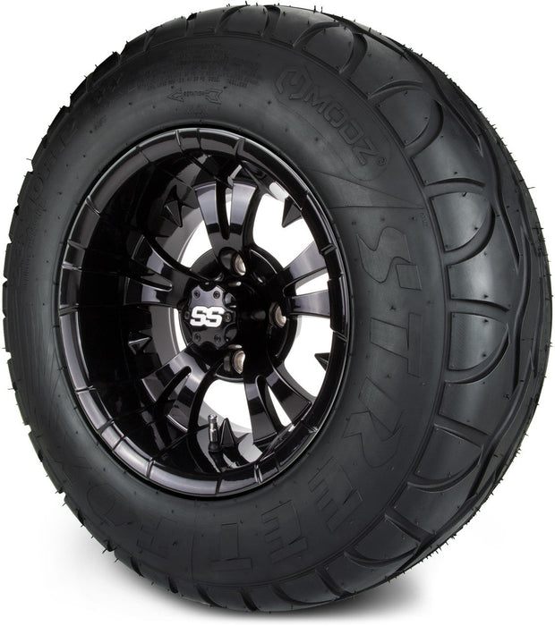 MODZ 12' Vampire Glossy Black - Tire and Wheel Combo
