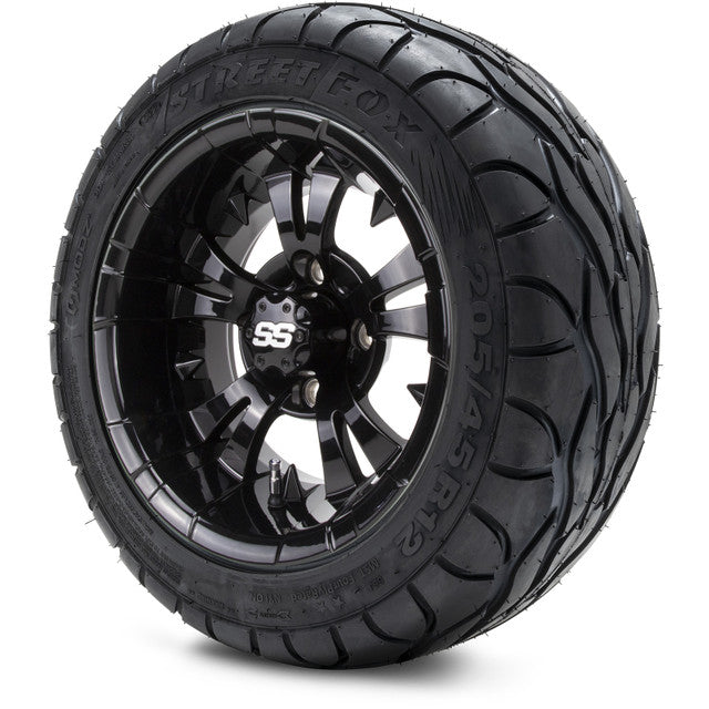 MODZ 12' Vampire Glossy Black - Tire and Wheel Combo