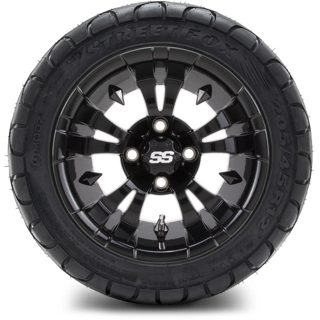MODZ 12' Vampire Glossy Black - Tire and Wheel Combo