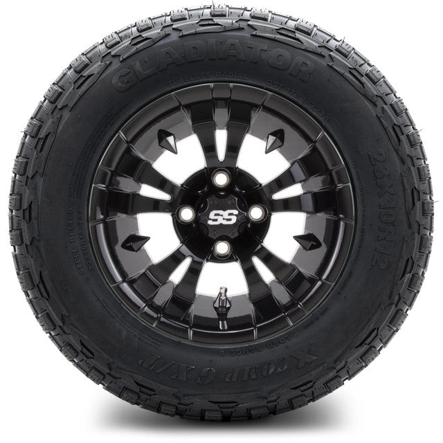 MODZ 12' Vampire Glossy Black - Tire and Wheel Combo