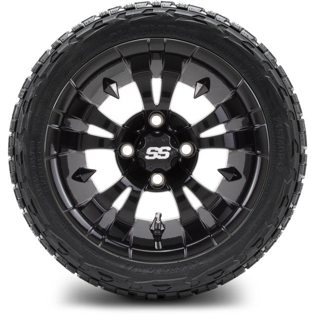 MODZ 12' Vampire Glossy Black - Tire and Wheel Combo