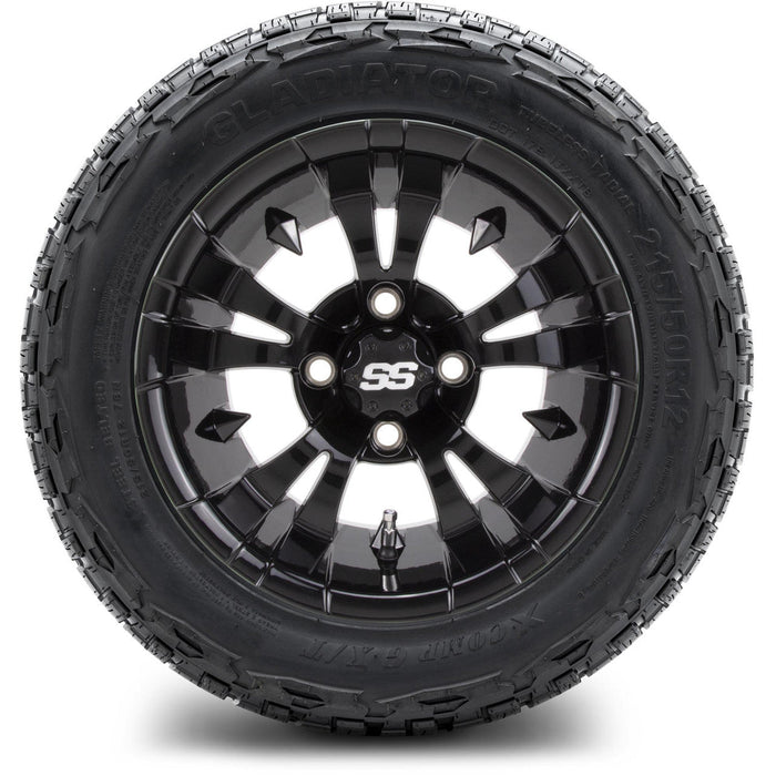 MODZ 12' Vampire Glossy Black - Tire and Wheel Combo