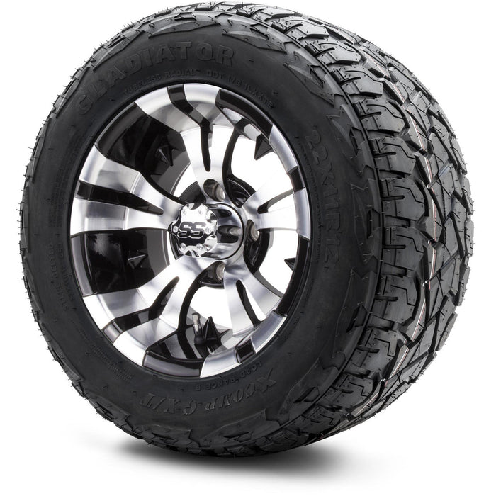 MODZ 12' Vampire Machined Black - Tire and Wheel Combo
