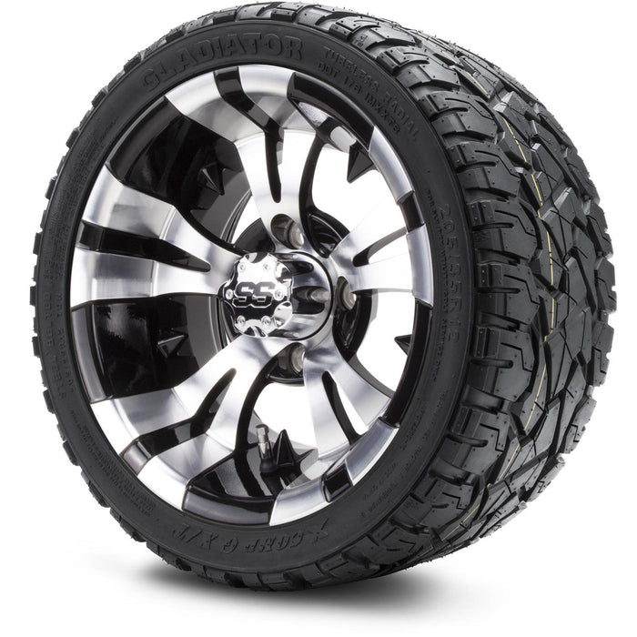 MODZ 12' Vampire Machined Black - Tire and Wheel Combo