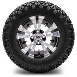 MODZ® 12" Vampire Machined Black Wheels & Off-Road Tires Combo
