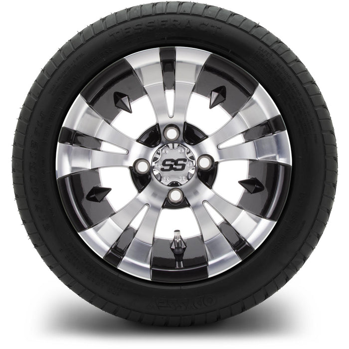 MODZ® 12" Vampire Machined Black Wheels & Street Tires Combo