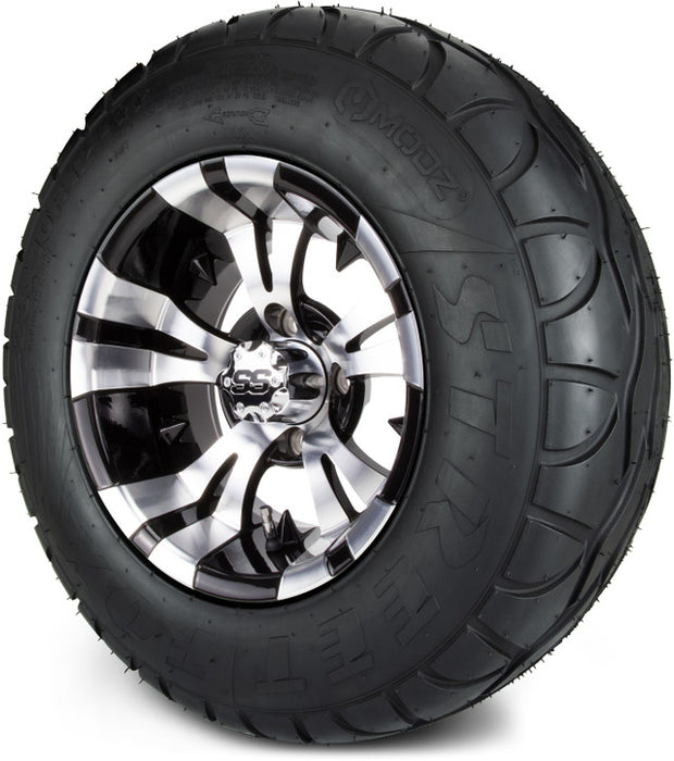 MODZ® 12" Vampire Machined Black Wheels & Street Tires Combo