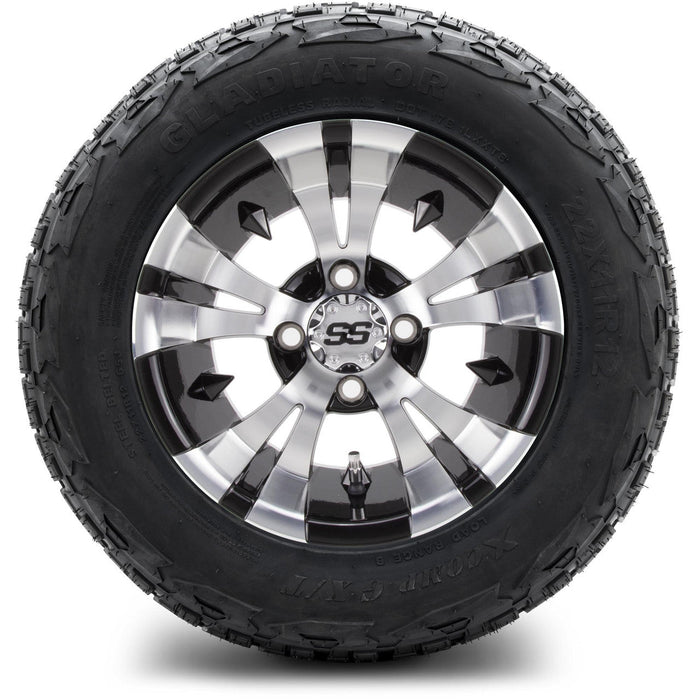 MODZ 12' Vampire Machined Black - Tire and Wheel Combo