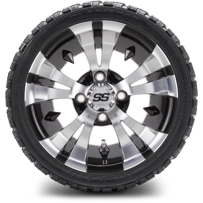 MODZ 12' Vampire Machined Black - Tire and Wheel Combo