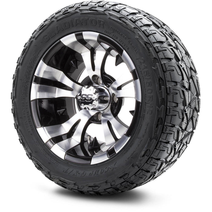 MODZ 12' Vampire Machined Black - Tire and Wheel Combo