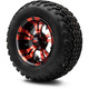 MODZ 12" Vampire Red and Black Wheels & Off-Road Tires Combo