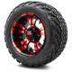 MODZ 12" Vampire Red and Black Wheels & Off-Road Tires Combo