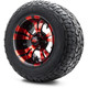 MODZ 12" Vampire Red and Black Wheels & Off-Road Tires Combo