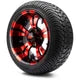 MODZ 12" Vampire Red and Black Wheels & Street Tires Combo