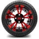 MODZ 12" Vampire Red and Black Wheels & Street Tires Combo