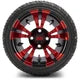 MODZ 12" Vampire Red and Black Wheels & Street Tires Combo