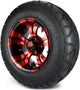 MODZ 12" Vampire Red and Black Wheels & Street Tires Combo