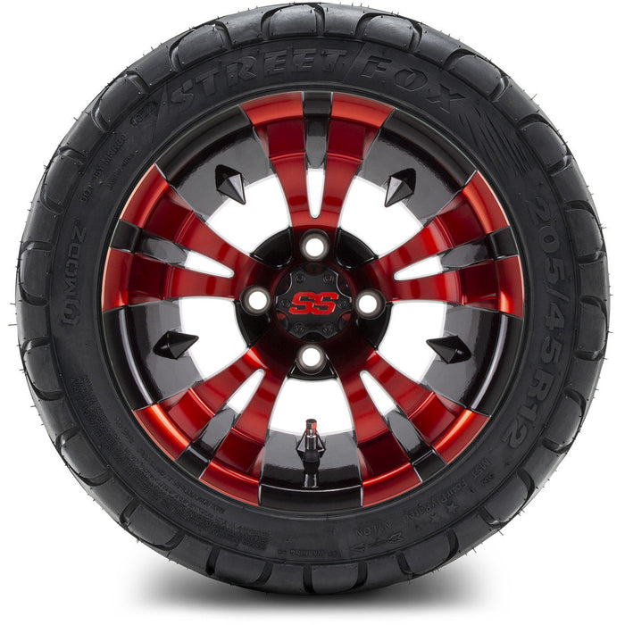 MODZ 12' Vampire Red and Black - Tire and Wheel Combo