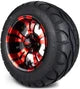 MODZ 12" Vampire Red and Black Wheels & Street Tires Combo