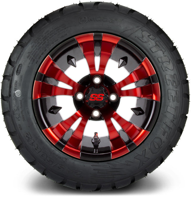 MODZ 12' Vampire Red and Black - Tire and Wheel Combo