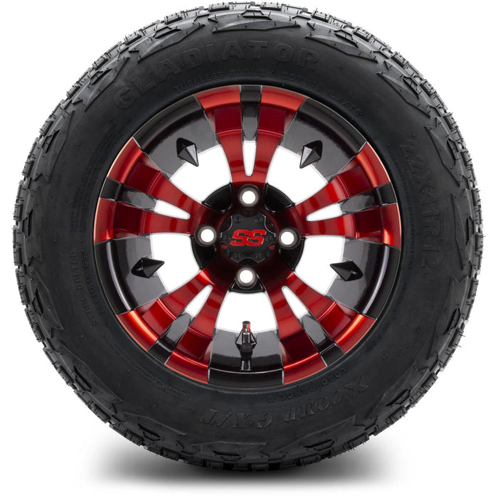 MODZ 12' Vampire Red and Black - Tire and Wheel Combo