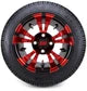 MODZ 12" Vampire Red and Black Wheels & Street Tires Combo
