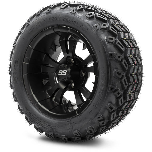 MODZ 12' Vampire Matte Black - Tire and Wheel Combo
