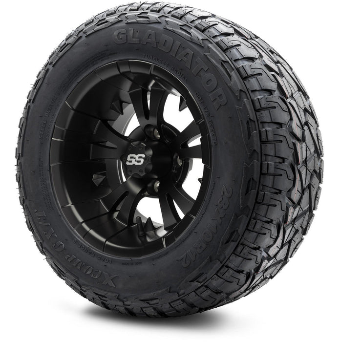 MODZ 12' Vampire Matte Black - Tire and Wheel Combo