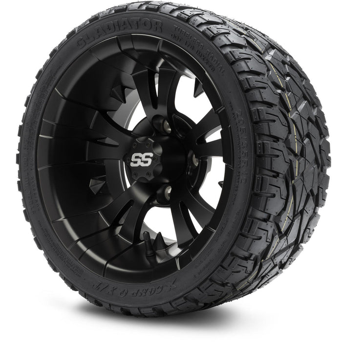 MODZ 12' Vampire Matte Black - Tire and Wheel Combo