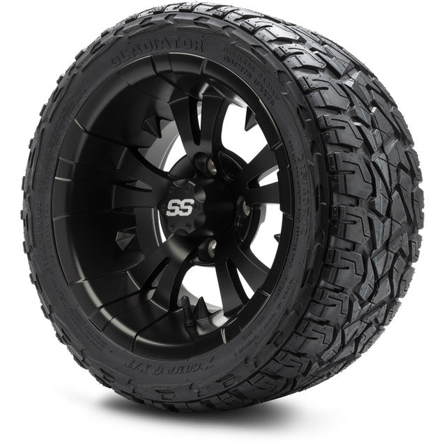 MODZ 12' Vampire Matte Black - Tire and Wheel Combo