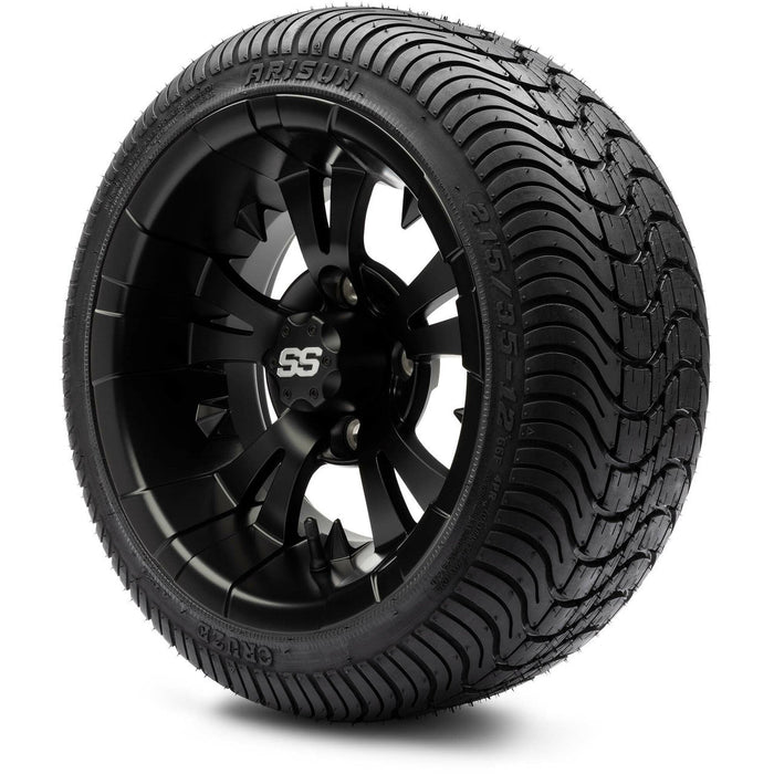 MODZ 12' Vampire Matte Black - Tire and Wheel Combo