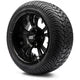 MODZ 12" Vampire Matte Black Wheels & Street Tires Combo