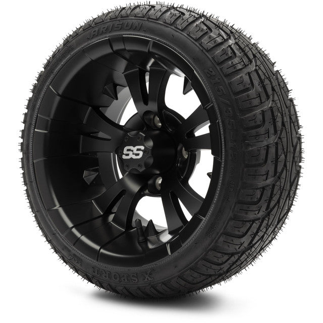 MODZ 12' Vampire Matte Black - Tire and Wheel Combo