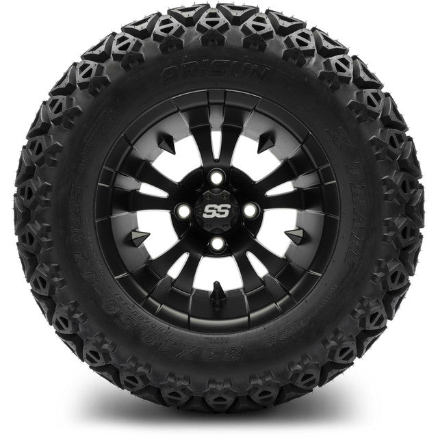 MODZ 12' Vampire Matte Black - Tire and Wheel Combo