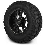 MODZ® 12" Vampire Matte Black - Lifted Tires and Wheels Combo