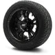 MODZ 12" Vampire Matte Black Wheels & Street Tires Combo