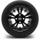 MODZ 12" Vampire Matte Black Wheels & Street Tires Combo