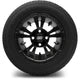 MODZ 12" Vampire Matte Black Wheels & Street Tires Combo