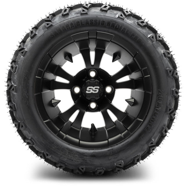 MODZ 12' Vampire Matte Black - Tire and Wheel Combo